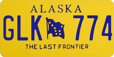 AK license plate GLK774