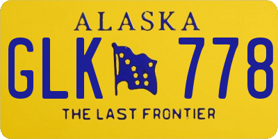 AK license plate GLK778