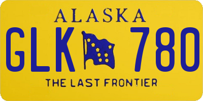 AK license plate GLK780