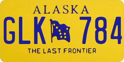 AK license plate GLK784