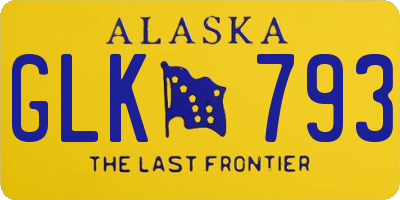 AK license plate GLK793