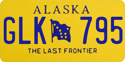 AK license plate GLK795