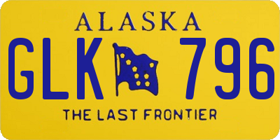 AK license plate GLK796