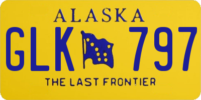 AK license plate GLK797