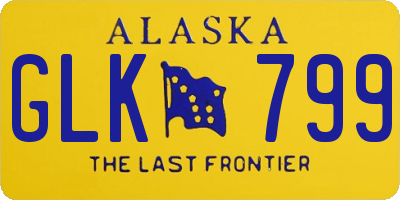 AK license plate GLK799