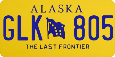 AK license plate GLK805