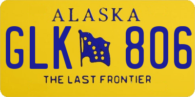 AK license plate GLK806