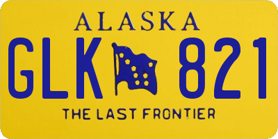 AK license plate GLK821