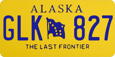 AK license plate GLK827