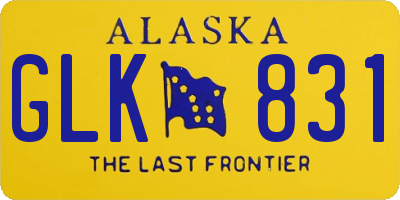 AK license plate GLK831