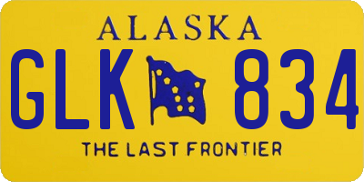 AK license plate GLK834