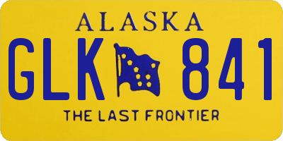 AK license plate GLK841
