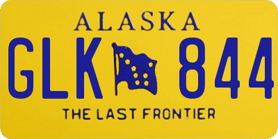 AK license plate GLK844