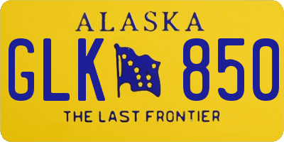 AK license plate GLK850
