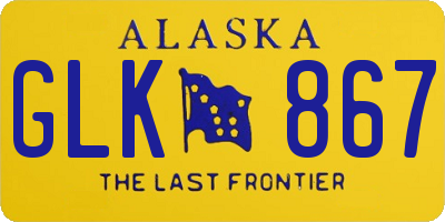 AK license plate GLK867