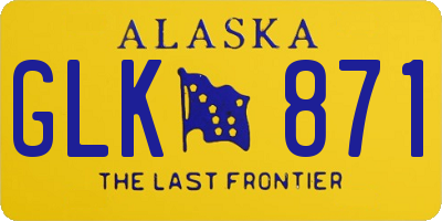AK license plate GLK871