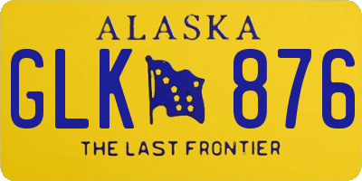 AK license plate GLK876