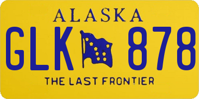 AK license plate GLK878