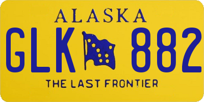 AK license plate GLK882