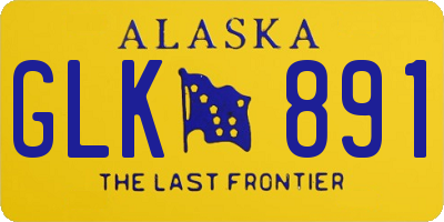 AK license plate GLK891