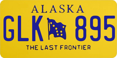 AK license plate GLK895