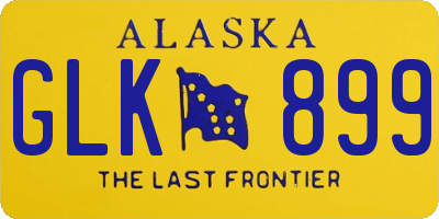 AK license plate GLK899