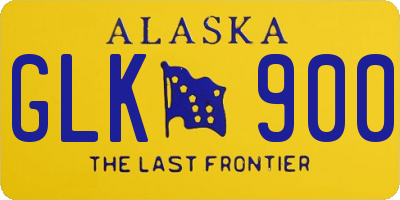 AK license plate GLK900