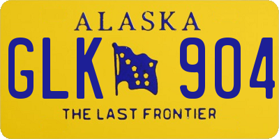 AK license plate GLK904