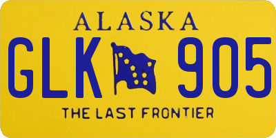 AK license plate GLK905