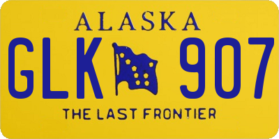 AK license plate GLK907