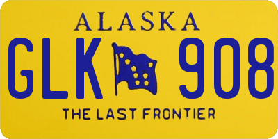 AK license plate GLK908