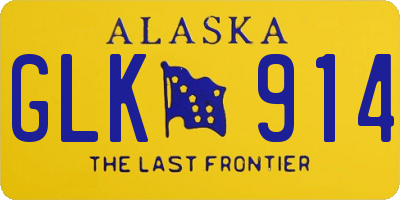 AK license plate GLK914