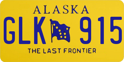 AK license plate GLK915