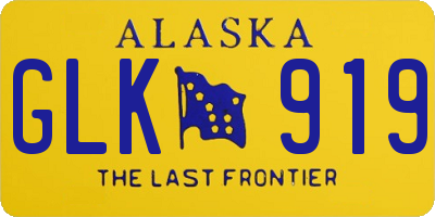 AK license plate GLK919