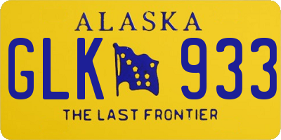 AK license plate GLK933
