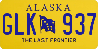 AK license plate GLK937
