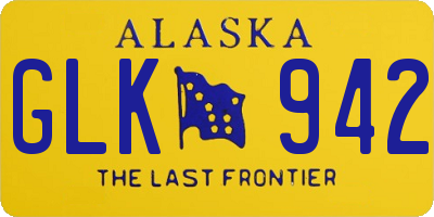 AK license plate GLK942