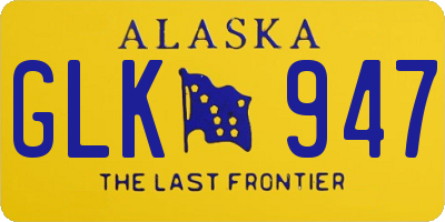 AK license plate GLK947