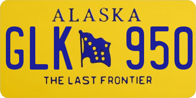 AK license plate GLK950