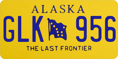 AK license plate GLK956