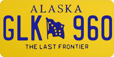 AK license plate GLK960