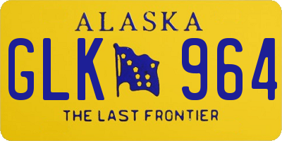 AK license plate GLK964