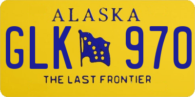 AK license plate GLK970