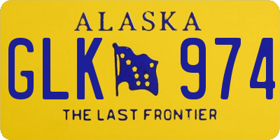 AK license plate GLK974