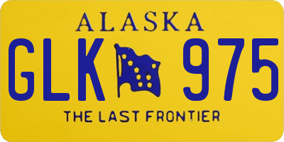 AK license plate GLK975