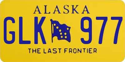 AK license plate GLK977