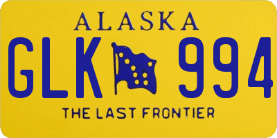 AK license plate GLK994