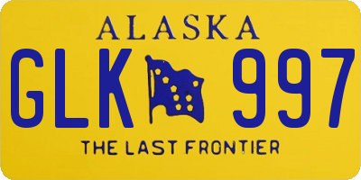 AK license plate GLK997