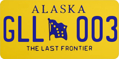 AK license plate GLL003