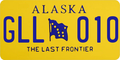 AK license plate GLL010